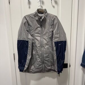 Nike Navy and Gray Windbreaker Jacket